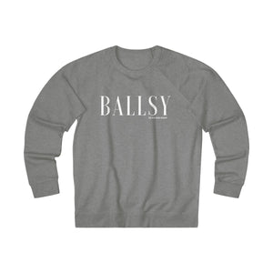 BALLSY SWEATSHIRT  - Grey with White Print - Shop Bed Head Society