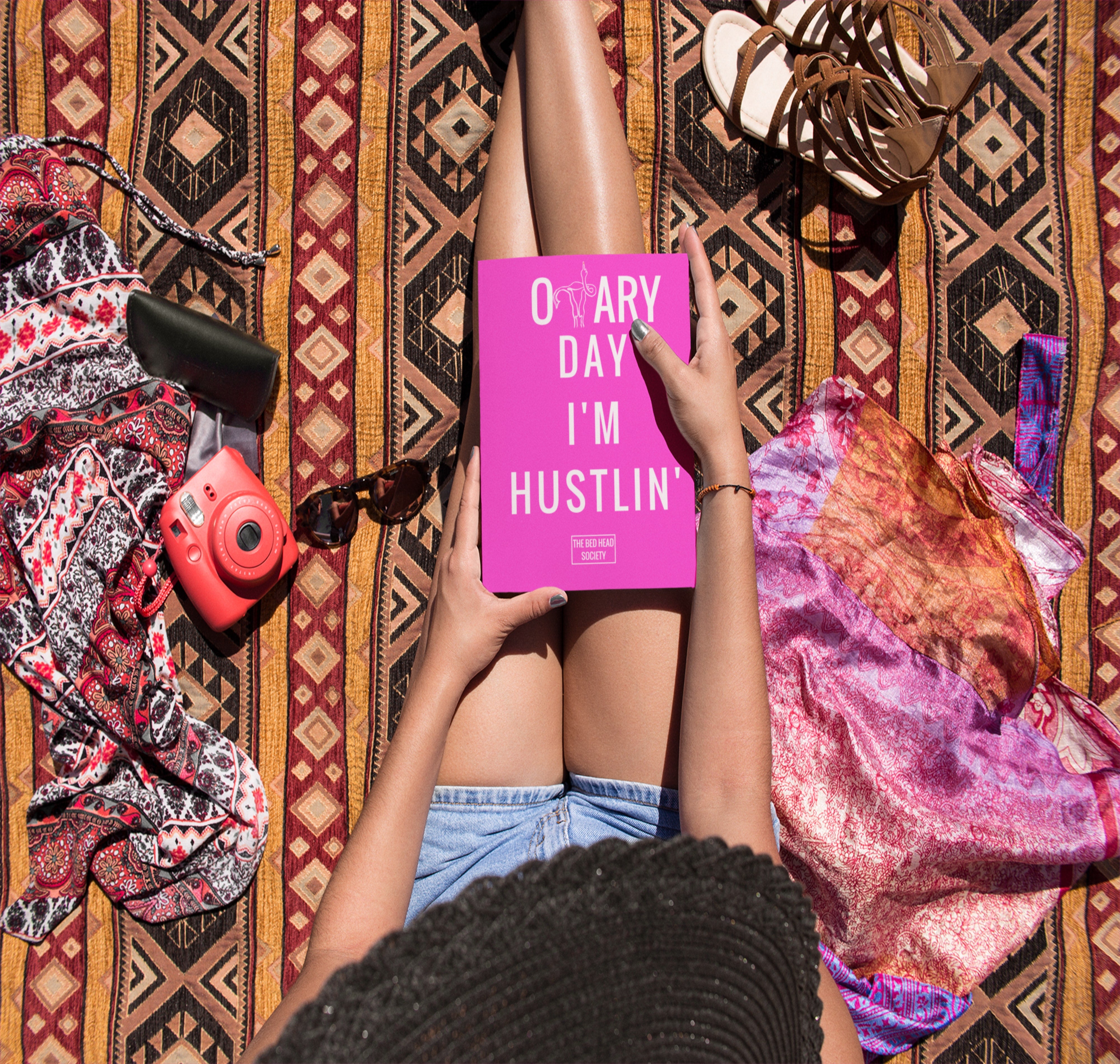 OVARY DAY I'M HUSTLIN' JOURNAL - HOT PINK - Shop Bed Head Society
