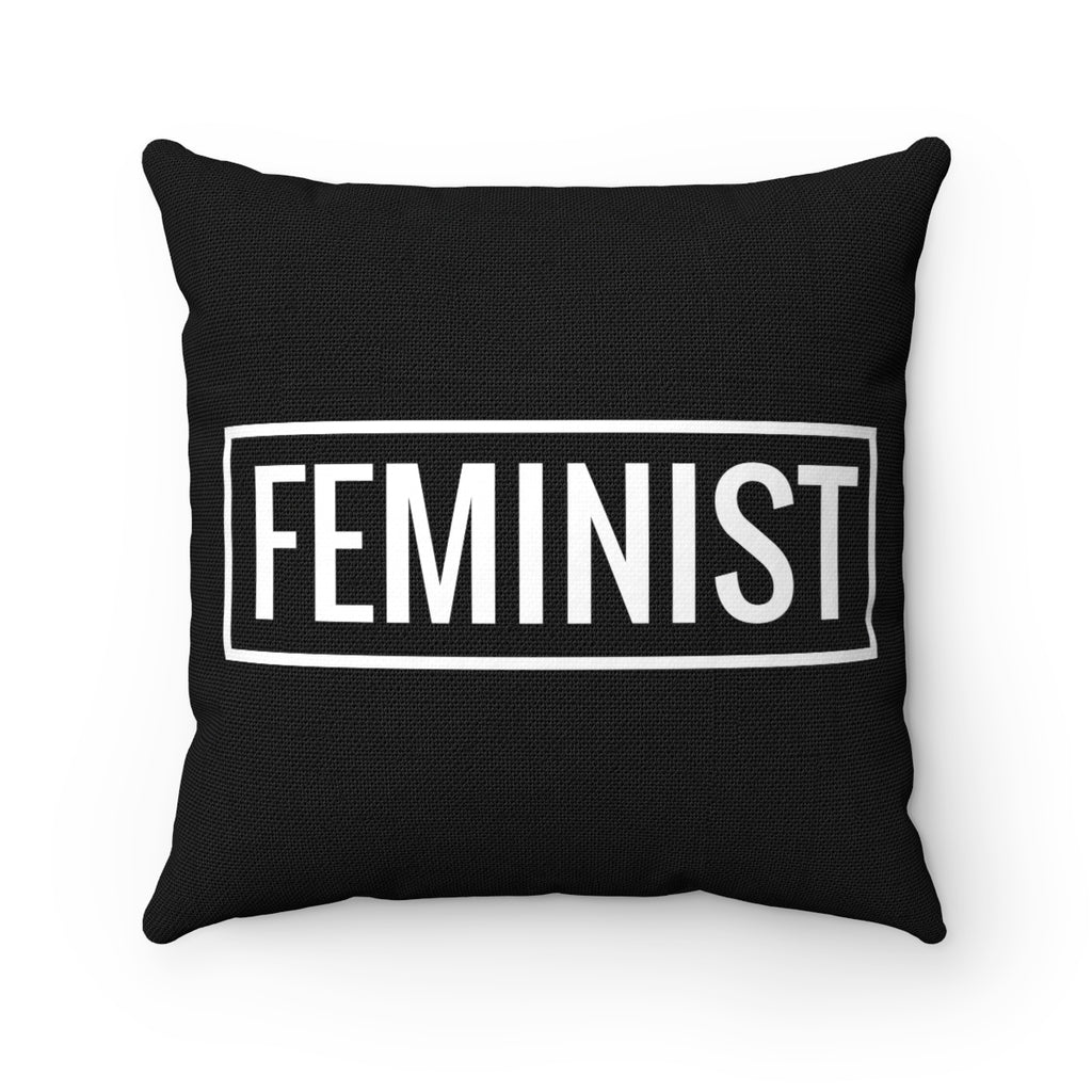 Feminist Black with White Pillow Case - Shop Bed Head Society