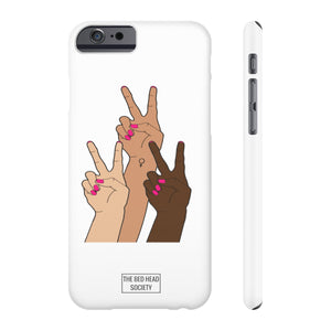 3 Peace Unity Slim Feminist Equality Girl Power Phone Case - Shop Bed Head Society